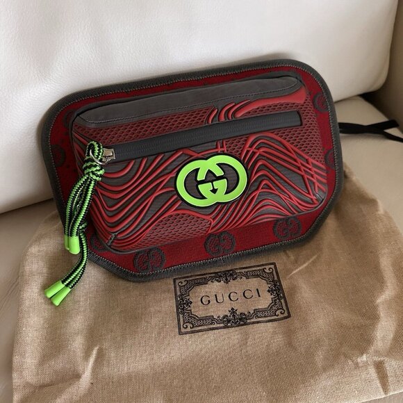 NEW GUCCI BAG BELT SLING LEATHER GG MONOGRAM 752102 FAB7U 8488 SZ 90 Cm - Picture 3 of 10